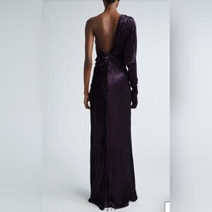 Illustration Asymmetric Satin One-Shoulder Gown size 2